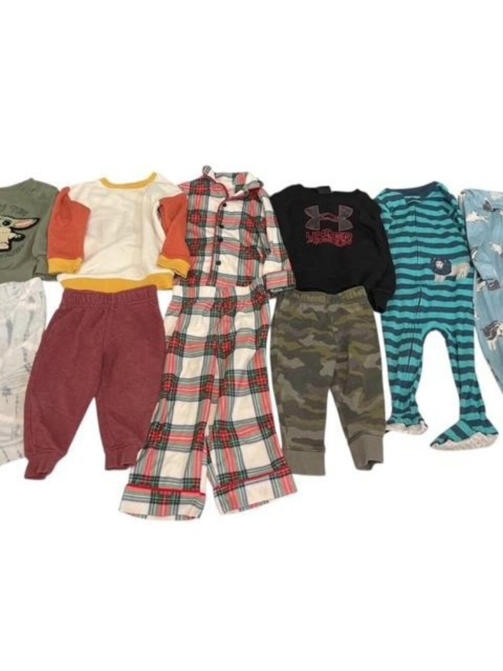 Toddler Boy Clothes Lot 18M Under Armour Star Wars Carter’s Pajamas 10pc
